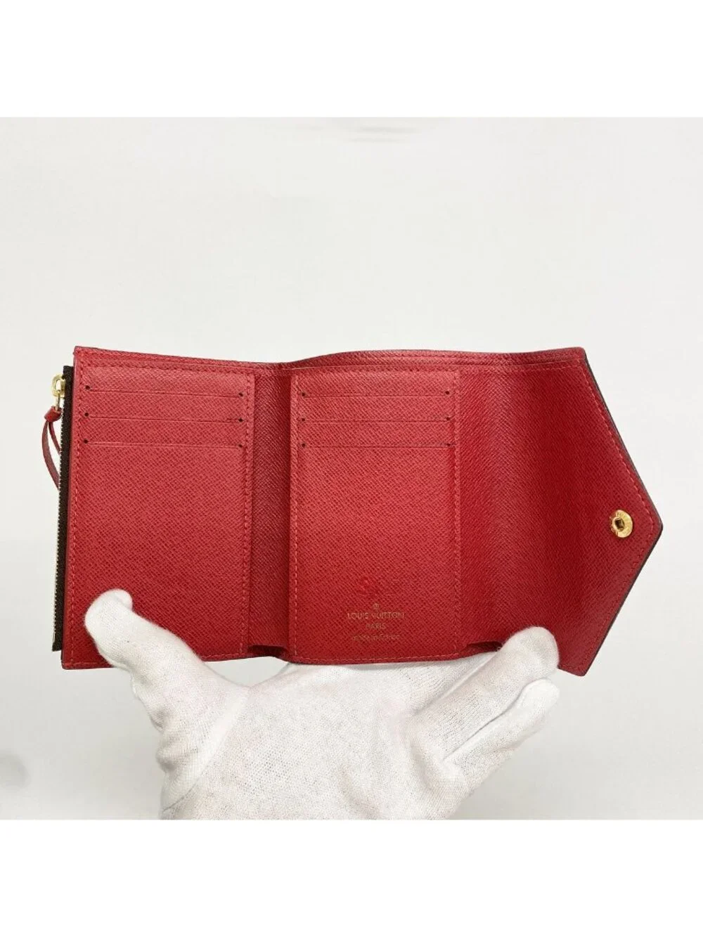 Louis Vuitton Trifold Wallet Damier Portefeuille Victorine Ebene